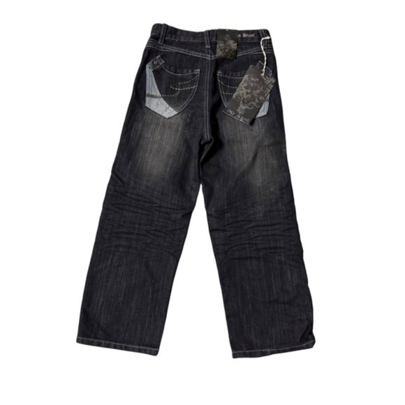 Old Skool Boys Jeans Size 5 Denim Pants with White Stitching - Picture 3 of 9